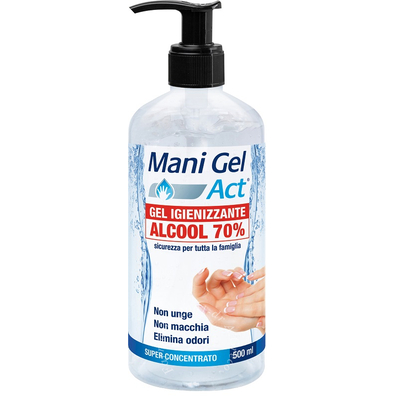 Mani gel act gel igienizzante alcool 70% 500 ml