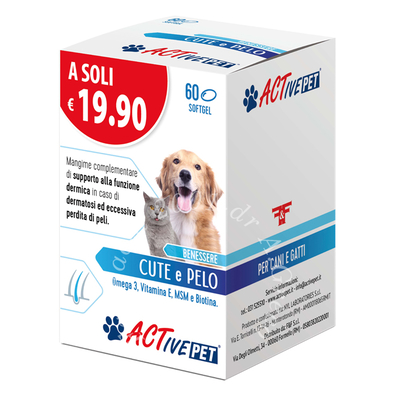 Active pet benessere cute e pelo 60 softgel