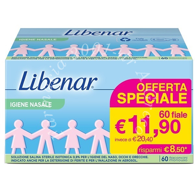 Soluzione salina isotonica 0,9% libenar 60 flaconcini monouso da 5 ml