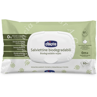 Chicco salviette bio 60 pezzi plaque
