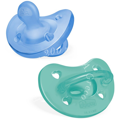 Chicco gommotto silicone azzurro 16-36 mesi 2 pezzi