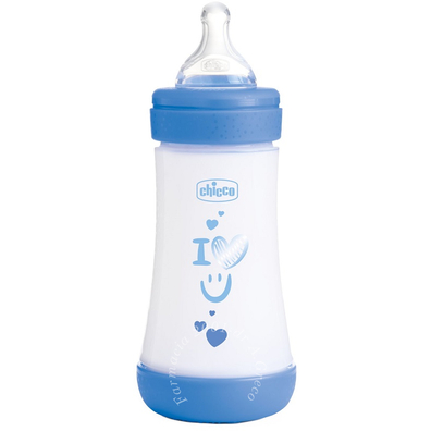 Chicco biberon p5 240ml med silicone boy
