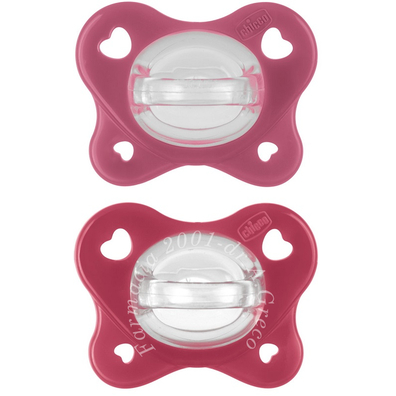 Chicco dual soft succhietto rosa 16-36 mesi 2 pezzi