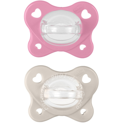 Chicco dual soft succhietto rosa 6-16 mesi 2 pezzi