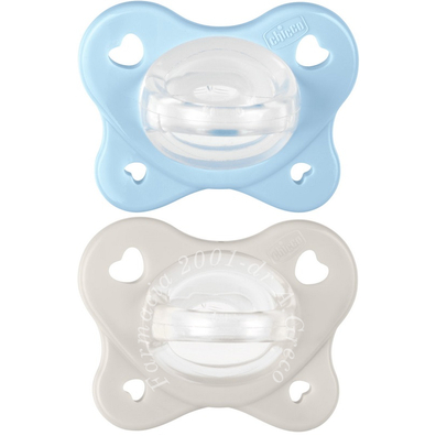 Chicco dual soft succhietto azzurro 2-6 mesi 2 pezzi