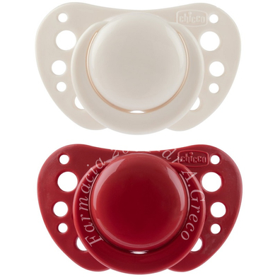 Chicco succhietti air rosso silicone 6-16 mesi 2 pezzi