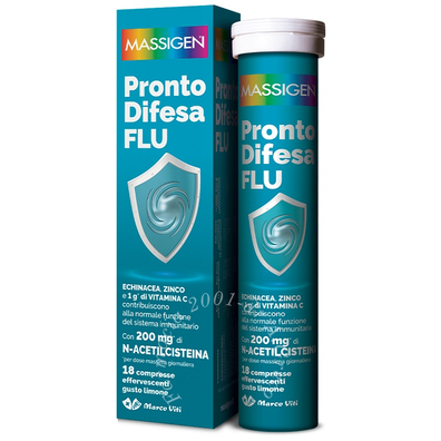 Massigen pronto difesa flu 18 compresse effervescenti