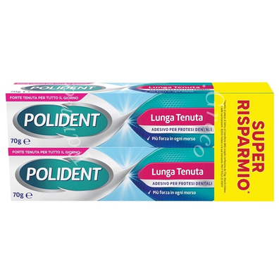 Adesivo protesi dentali polident lunga tenuta 2 tubetti x 70 g