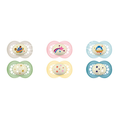 Mam succhietto original night 6+ mesi silicone 2 pezzi