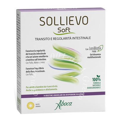 Sollievo soft 14 bustine granulari da 3,8 g senza glutine senza lattosio senza zuccheri aggiunti