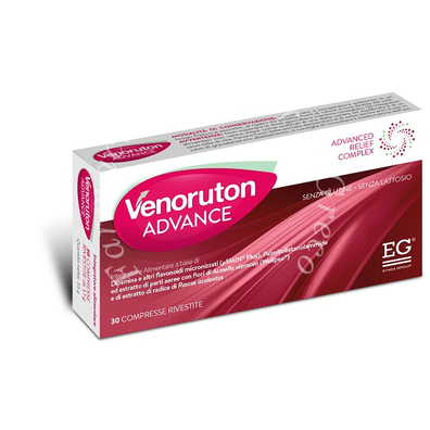 Venoruton advance 30 compresse rivestite da 1,1 g senza glutine senza lattosio