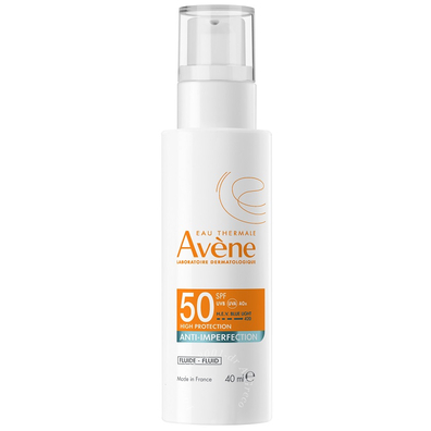 Eau thermale avene solare fluido anti-imperfezioni spf50 40 ml