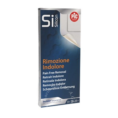 Cerotto pic solution sisilicon 10x25 cm rimozione indolore 3 pezzi