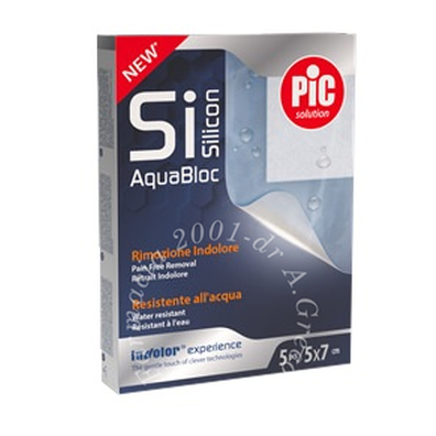 Cerotto pic solution sisilicon aquabloc 5x7 cm rimozione indolore 5 pezzi