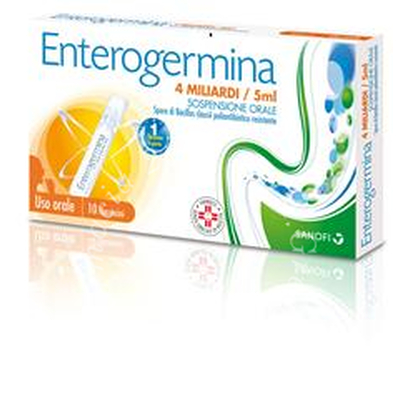 Enterogermina 4 miliardi/5 ml sospensione orale 10 flaconcini