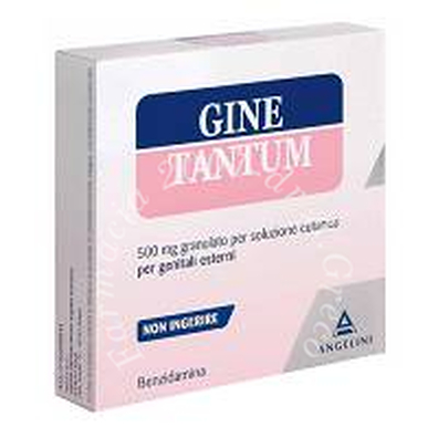 Ginetantum 500 mg granulato per soluzione cutanea per genitali esterni 10 bustine