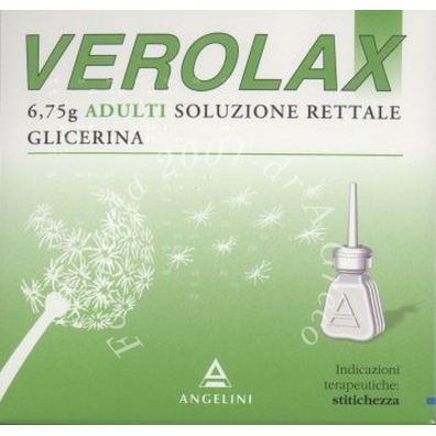 Verolax 6,75 g adulti, soluzione rettale  glicerina 9  soluzione rettale 6 contenitori monodose