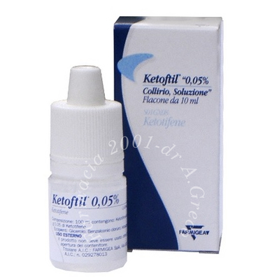 Ketoftil 0,05% collirio, soluzione flacone da 10 ml