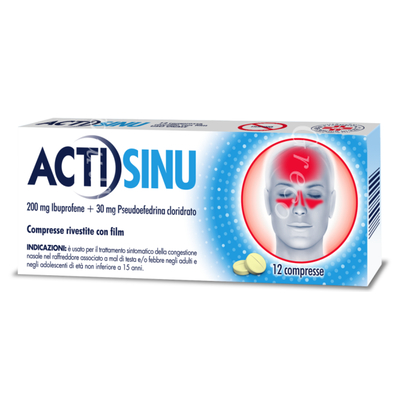 Actisinu 200 mg/30 mg compresse rivestite con film 12 compresse in blister pvc/pvdc/al