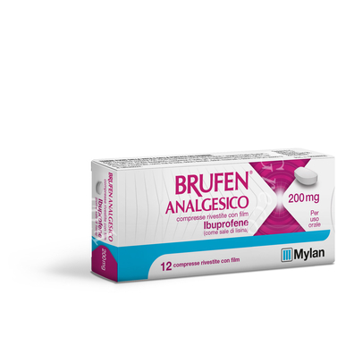 Brufen analgesico 200 mg compresse rivestite con film12 compresse in blister pvc/pe/pvdc/al