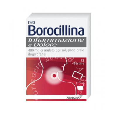 Neoborocillina inf dol 400 mg granulato per soluzione orale in bustina 12 bustine in carta/pe/al/surlyn