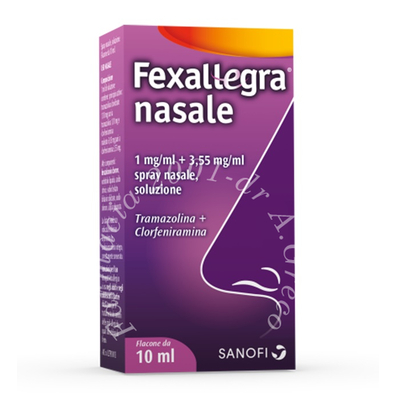Fexallegra nasale 1 mg/ml + 3,55 mg/ml spray nasale, soluzione 1 flacone da 10 ml