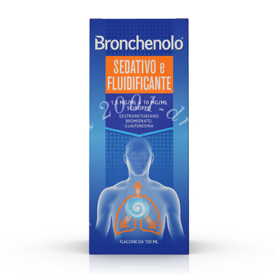 Bronchenolo sedativo e fluidificante, 1,5 mg/ml + 10 mg/ml, sciroppo  destrometorfano bromidrato, guaifenesina sciroppo  flacone 150 ml