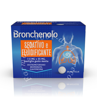 Bronchenolo sed fluid 7,5 mg + 55 mg pastiglie gusto menta 20 pastiglie