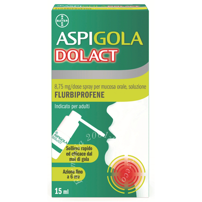 Aspigoladolact 8,75 mg/dose spray per mucosa orale 1 flacone hdpe da 15 ml