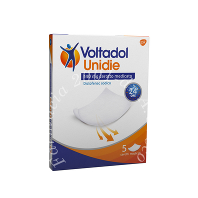 Voltadol unidie 140 mg cerotti medicati 5 cerotti in bustina carta/pe/al/eaa