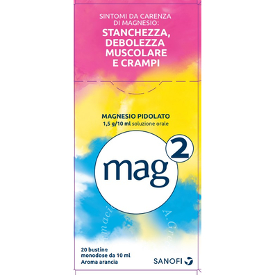 Mag 2 1,5 g/10 ml soluzione orale 20 bustine monodose in pet/al/pe da 10 ml