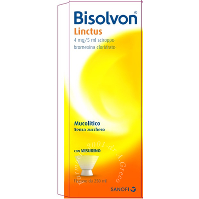 Bisolvon 4 mg/5 ml sciroppo flacone 250 ml gusto ciliegia-cioccolato