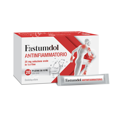 Fastumdol antinf 25 mg soluzione orale in bustina 20 bustine in pl/al/ldpe
