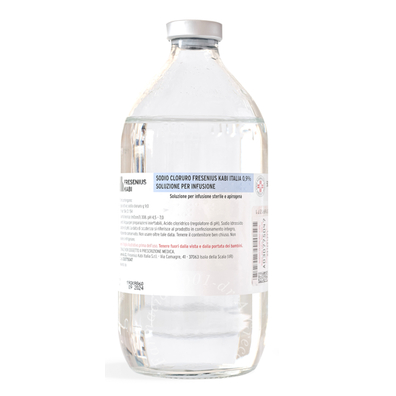 Sodio cloruro fki 0,9 % soluzione per infusione 1 flaconcino in vetro 500 ml