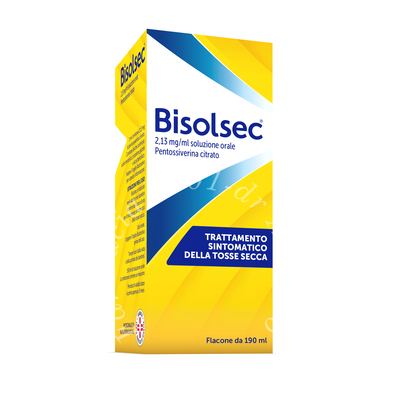 Bisolsec 2,13 mg/ml soluzione orale 1 flacone in vetro da 190 ml
